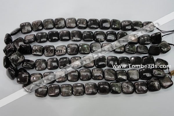 CHS82 15.5 inches 14*14mm square natural hypersthene beads