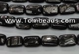 CHS88 15.5 inches 8*12mm rectangle natural hypersthene beads