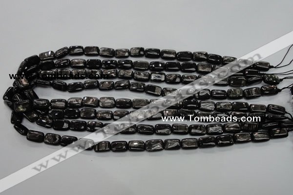 CHS88 15.5 inches 8*12mm rectangle natural hypersthene beads