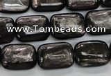 CHS91 15.5 inches 13*18mm rectangle natural hypersthene beads