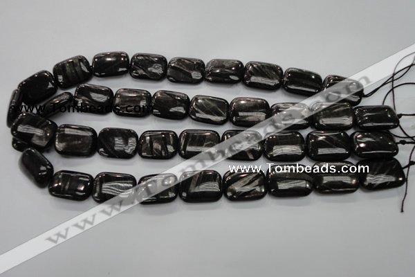 CHS92 15.5 inches 15*20mm rectangle natural hypersthene beads