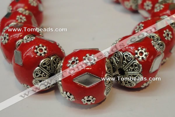 CIB101 17mm round fashion Indonesia jewelry beads wholesale