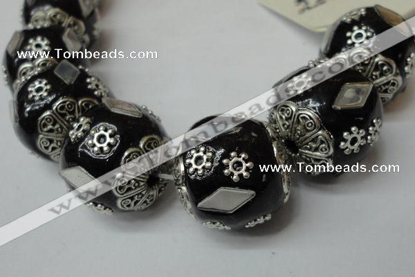 CIB102 17mm round fashion Indonesia jewelry beads wholesale