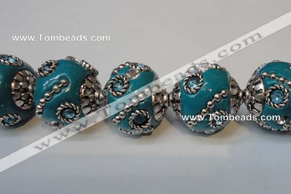 CIB122 19mm round fashion Indonesia jewelry beads wholesale