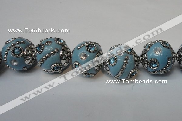 CIB123 19mm round fashion Indonesia jewelry beads wholesale