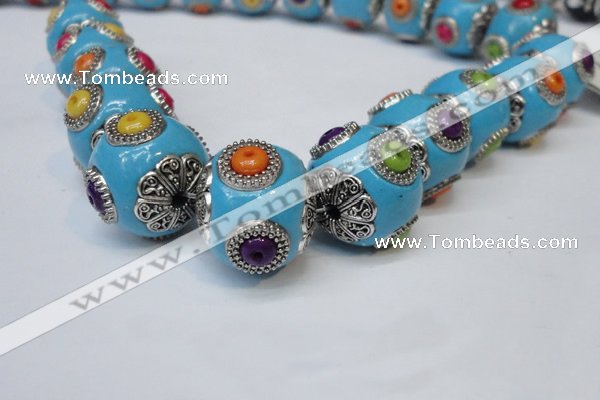 CIB141 18mm round fashion Indonesia jewelry beads wholesale