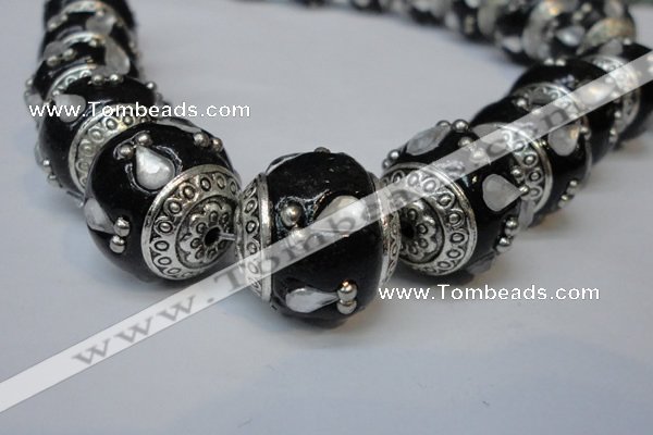 CIB144 18mm round fashion Indonesia jewelry beads wholesale
