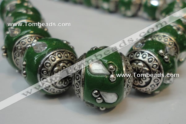 CIB145 18mm round fashion Indonesia jewelry beads wholesale