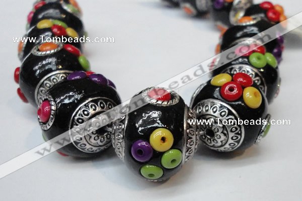 CIB154 21mm round fashion Indonesia jewelry beads wholesale