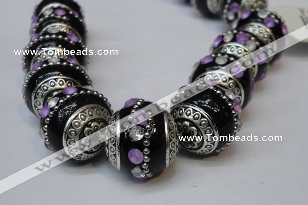 CIB171 19mm round fashion Indonesia jewelry beads wholesale