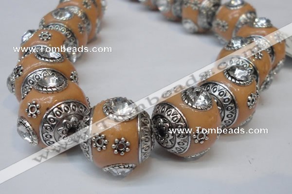 CIB191 19mm round fashion Indonesia jewelry beads wholesale