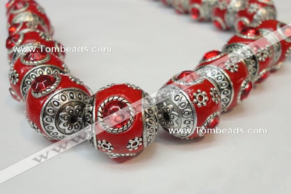 CIB193 19mm round fashion Indonesia jewelry beads wholesale