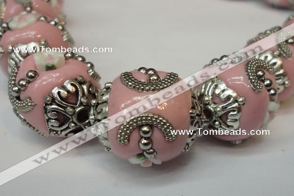 CIB210 17mm round fashion Indonesia jewelry beads wholesale