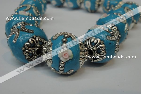 CIB211 17mm round fashion Indonesia jewelry beads wholesale