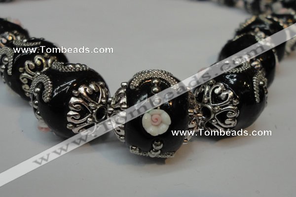 CIB213 17mm round fashion Indonesia jewelry beads wholesale