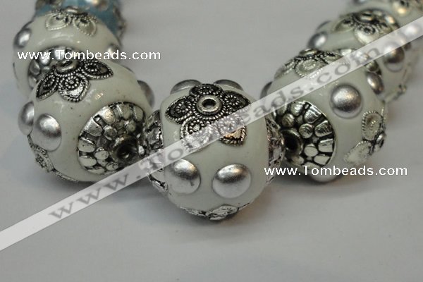 CIB220 18mm round fashion Indonesia jewelry beads wholesale