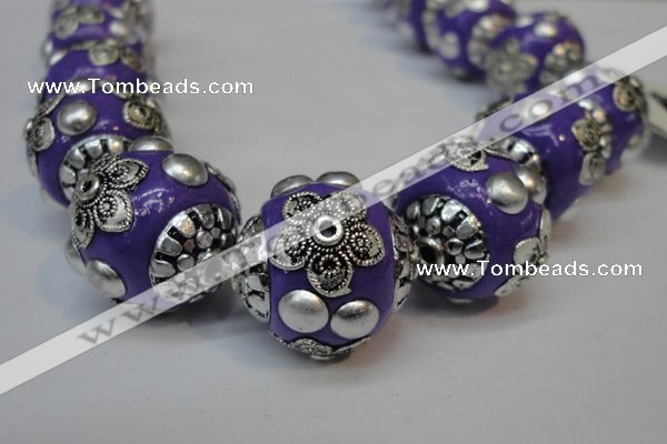 CIB222 18mm round fashion Indonesia jewelry beads wholesale