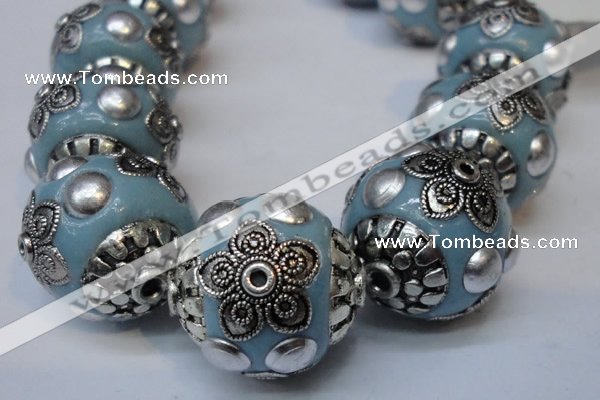 CIB223 18mm round fashion Indonesia jewelry beads wholesale