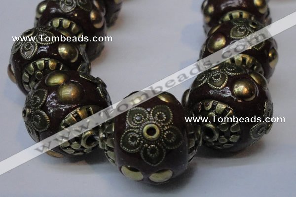 CIB225 18mm round fashion Indonesia jewelry beads wholesale