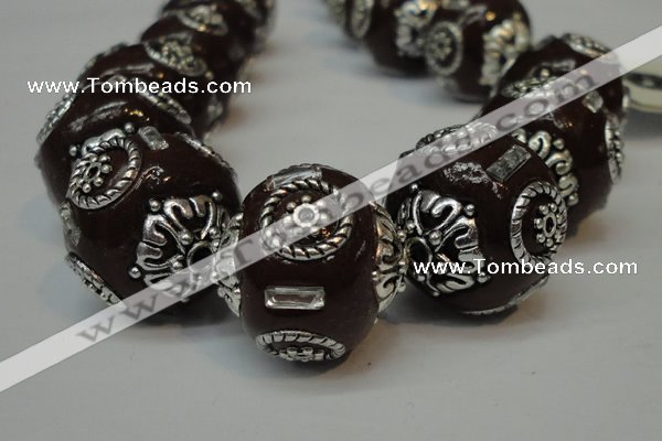 CIB228 18mm round fashion Indonesia jewelry beads wholesale