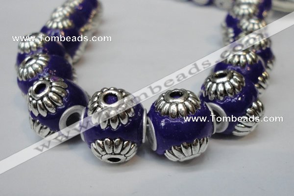 CIB232 14mm round fashion Indonesia jewelry beads wholesale