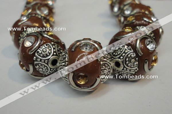CIB236 15mm round fashion Indonesia jewelry beads wholesale