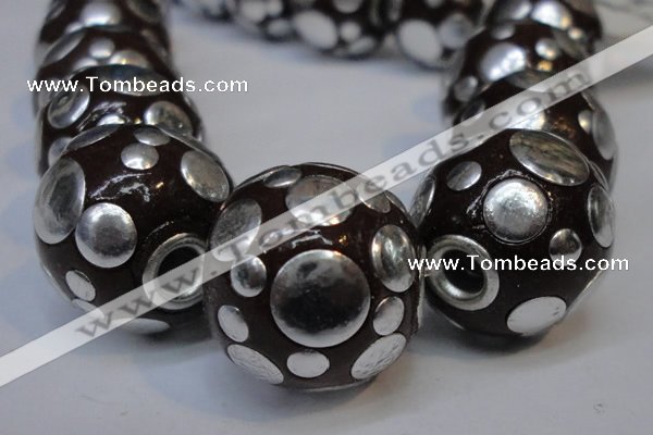 CIB245 18mm round fashion Indonesia jewelry beads wholesale