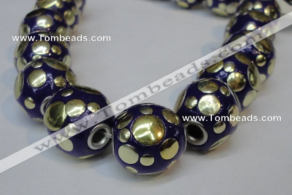 CIB247 18mm round fashion Indonesia jewelry beads wholesale