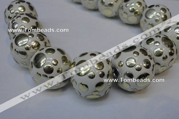 CIB250 22mm round fashion Indonesia jewelry beads wholesale