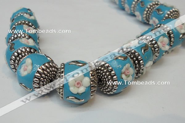 CIB261 17*18mm drum fashion Indonesia jewelry beads wholesale