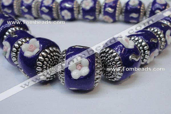 CIB262 17*18mm drum fashion Indonesia jewelry beads wholesale