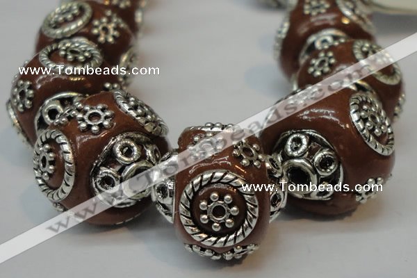 CIB282 16*16mm rondelle fashion Indonesia jewelry beads wholesale