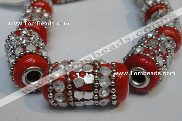 CIB292 13*25mm drum fashion Indonesia jewelry beads wholesale