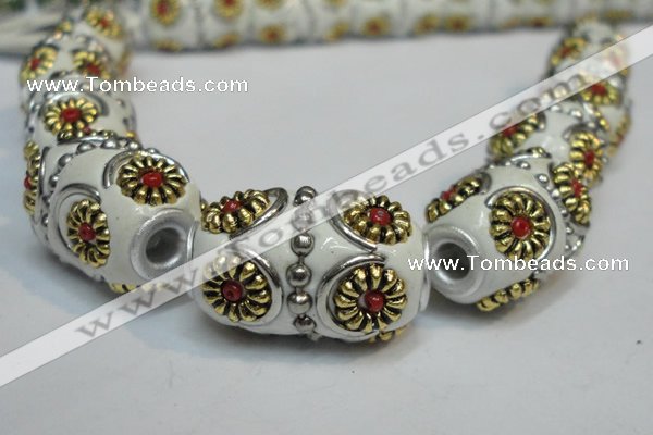 CIB295 14*22mm drum fashion Indonesia jewelry beads wholesale