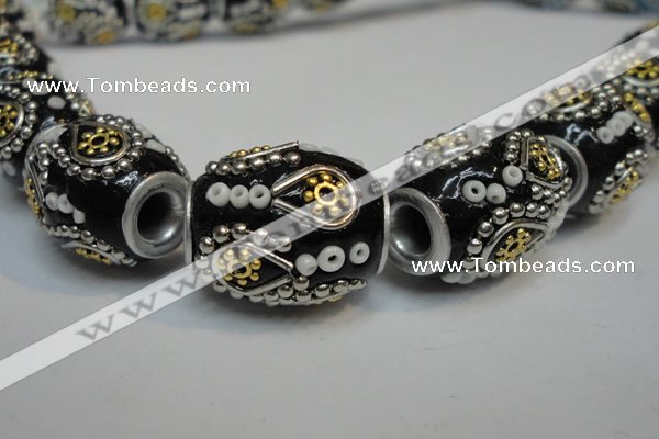 CIB302 15*20mm drum fashion Indonesia jewelry beads wholesale