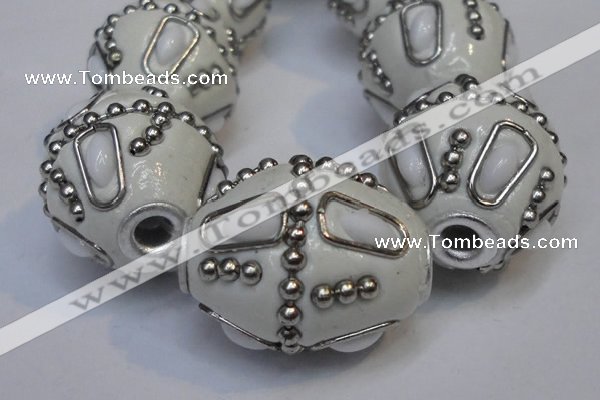 CIB316 20*23mm drum fashion Indonesia jewelry beads wholesale