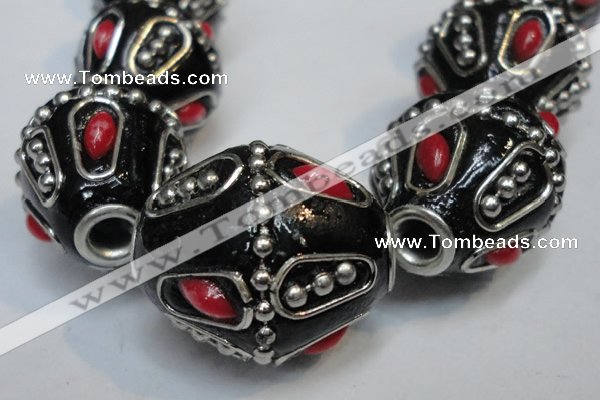 CIB317 20*23mm drum fashion Indonesia jewelry beads wholesale