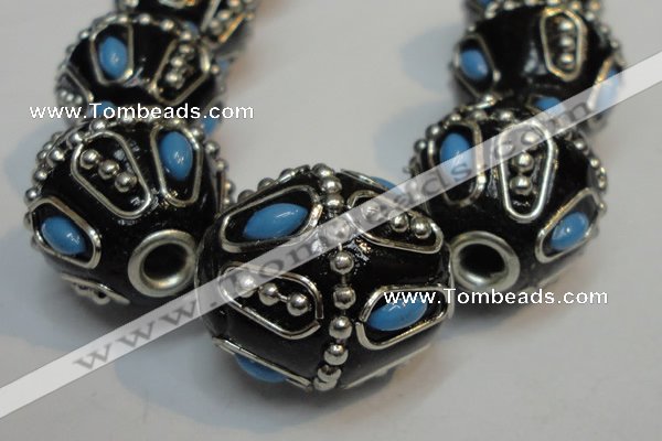 CIB318 20*23mm drum fashion Indonesia jewelry beads wholesale