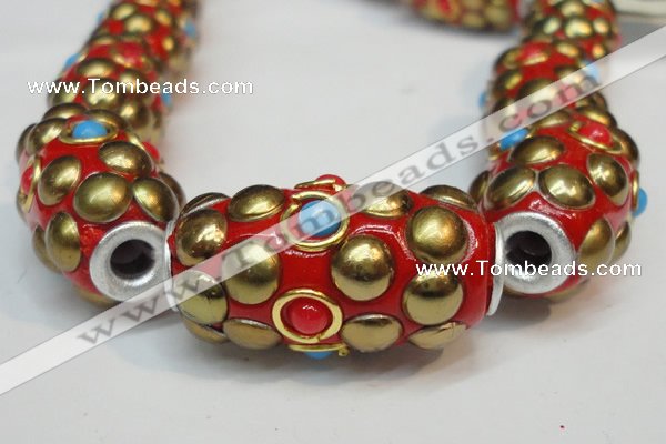 CIB320 13*25mm drum fashion Indonesia jewelry beads wholesale