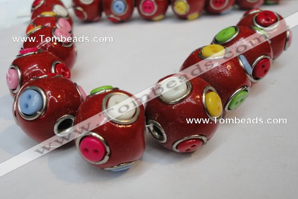 CIB350 20mm round fashion Indonesia jewelry beads wholesale