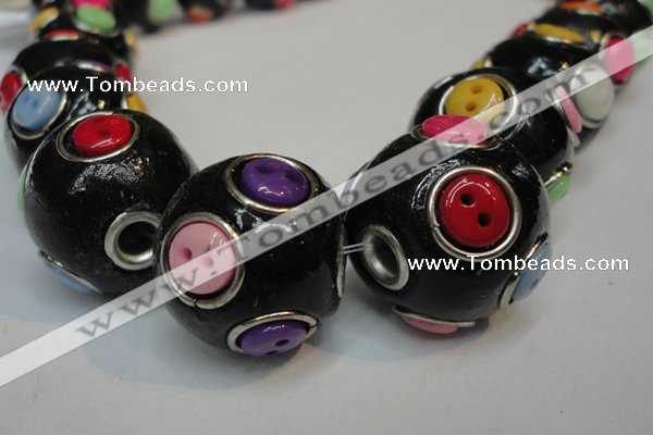 CIB352 20mm round fashion Indonesia jewelry beads wholesale