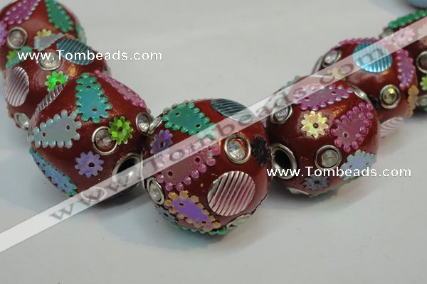 CIB361 23mm round fashion Indonesia jewelry beads wholesale