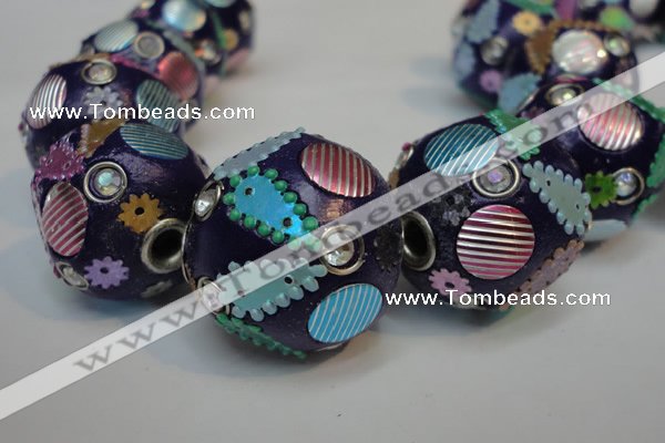 CIB362 23mm round fashion Indonesia jewelry beads wholesale