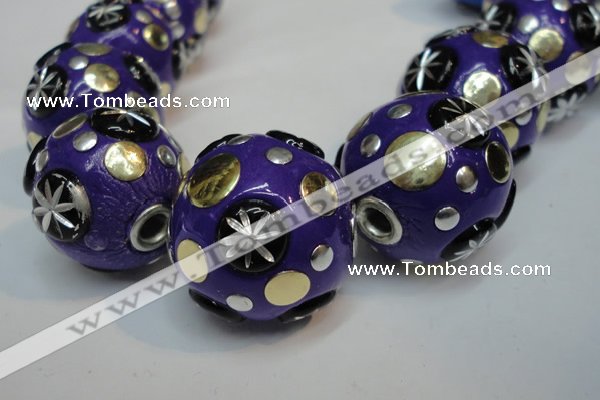 CIB366 23mm round fashion Indonesia jewelry beads wholesale