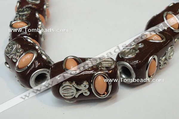 CIB369 15*25mm drum fashion Indonesia jewelry beads wholesale