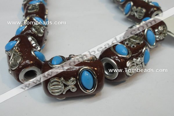 CIB370 15*25mm drum fashion Indonesia jewelry beads wholesale