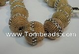 CIB425 25mm round fashion Indonesia jewelry beads wholesale