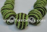 CIB472 14*14mm drum fashion Indonesia jewelry beads wholesale