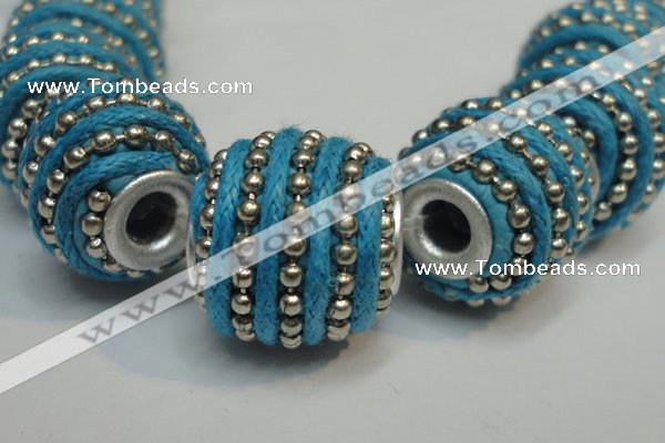 CIB473 14*14mm drum fashion Indonesia jewelry beads wholesale