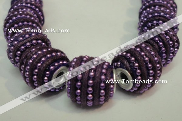 CIB474 14*14mm drum fashion Indonesia jewelry beads wholesale